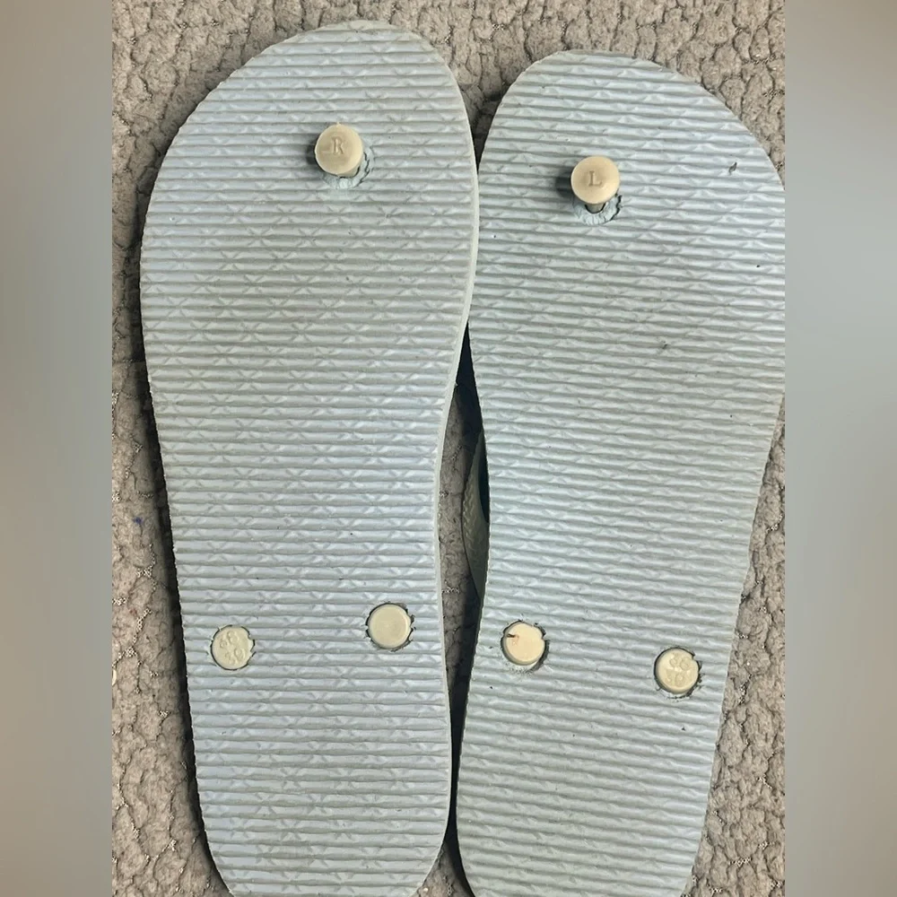 Disney‎ Cinderella Comic Flip Flops Blue Womens Size 8.5